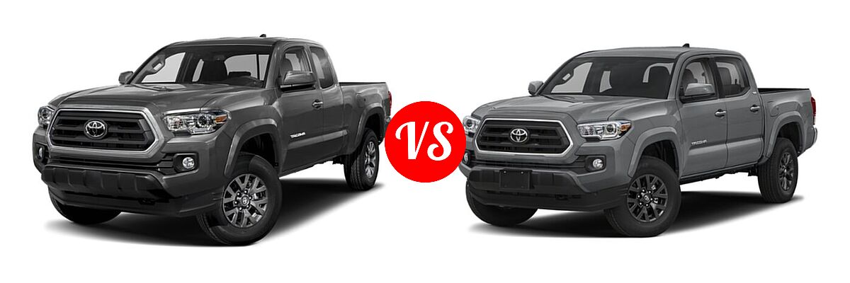 2021 Toyota Tacoma 2WD Pickup SR / SR5 vs. 2022 Toyota Tacoma Pickup SR5 - Front Left Comparison