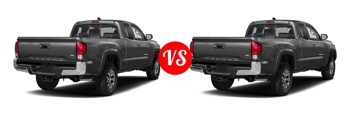 2021 Toyota Tacoma 2WD Pickup SR / SR5 vs. 2022 Toyota Tacoma Pickup SR / SR5 / TRD Sport - Rear Right Comparison