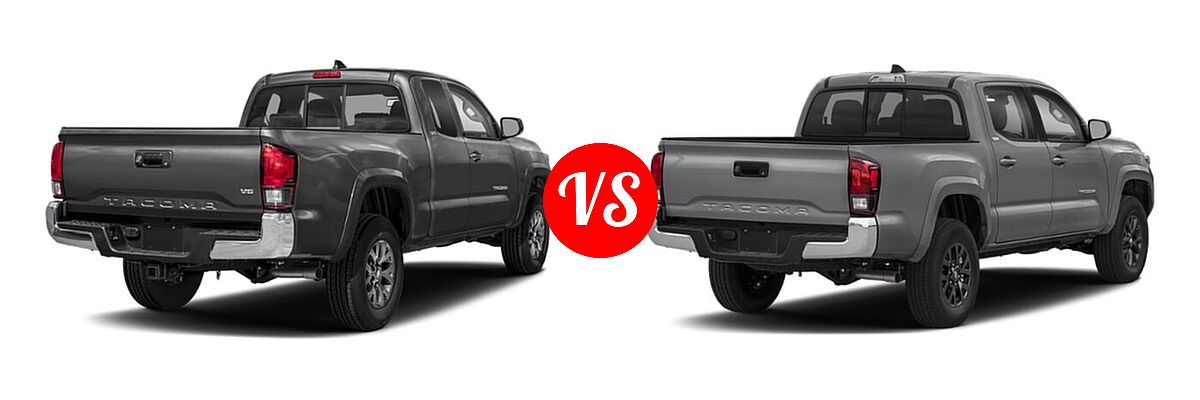 2021 Toyota Tacoma 2WD Pickup SR / SR5 vs. 2022 Toyota Tacoma Pickup SR5 - Rear Right Comparison