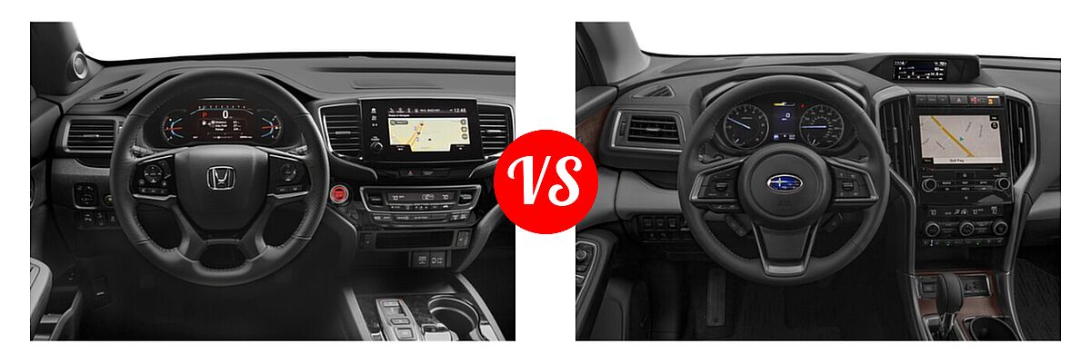 2021 Honda Passport SUV Touring vs. 2021 Subaru Ascent SUV Touring - Dashboard Comparison