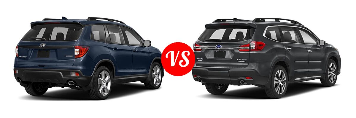 2021 Honda Passport SUV Touring vs. 2021 Subaru Ascent SUV Touring - Rear Right Comparison