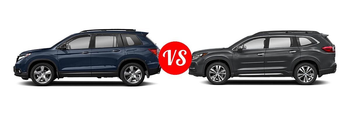 2021 Honda Passport SUV Touring vs. 2021 Subaru Ascent SUV Touring - Side Comparison