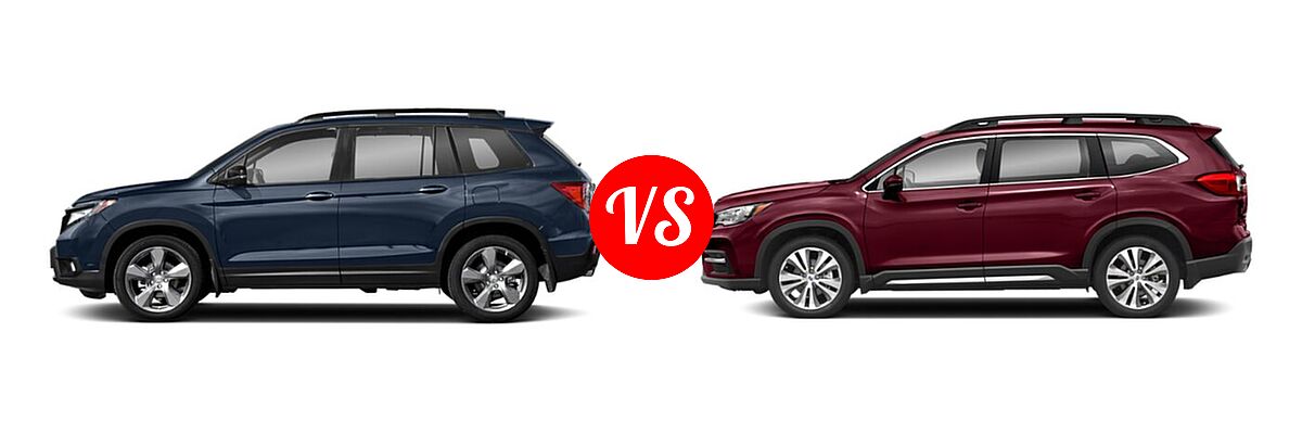 2021 Honda Passport SUV Touring vs. 2021 Subaru Ascent SUV Limited - Side Comparison