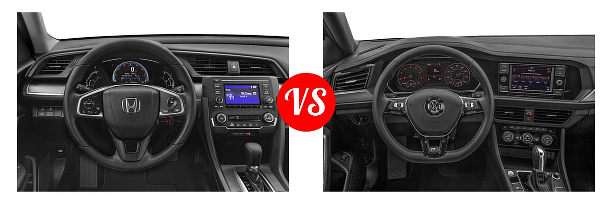 2021 Honda Civic Sedan LX vs. 2021 Volkswagen Jetta Sedan R-Line - Dashboard Comparison