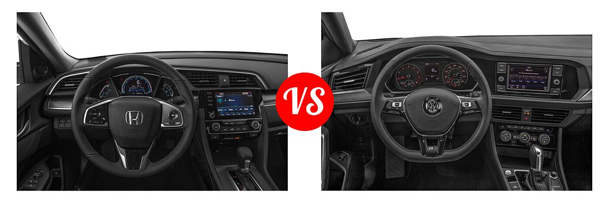 2021 Honda Civic Sedan EX vs. 2021 Volkswagen Jetta Sedan R-Line - Dashboard Comparison