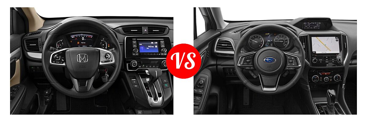2021 Honda CR-V SUV LX vs. 2021 Subaru Forester SUV Touring - Dashboard Comparison