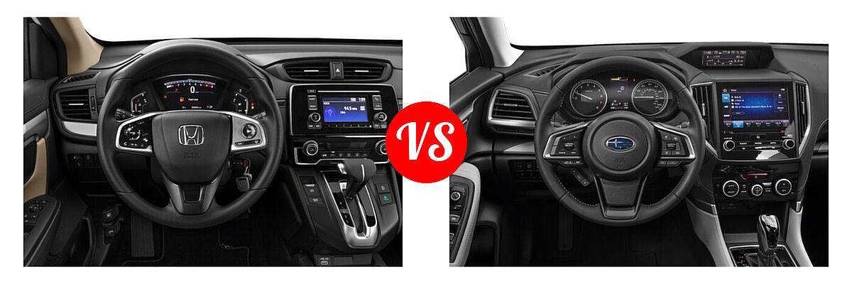 2021 Honda CR-V SUV LX vs. 2021 Subaru Forester SUV Limited - Dashboard Comparison
