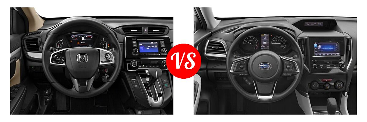 2021 Honda CR-V SUV LX vs. 2021 Subaru Forester SUV CVT / Premium - Dashboard Comparison