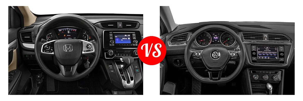 2021 Honda CR-V SUV LX vs. 2021 Volkswagen Tiguan SUV S - Dashboard Comparison