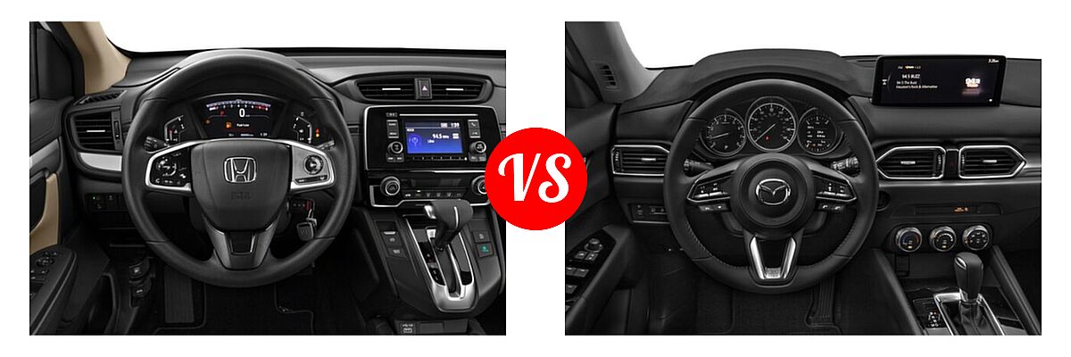 2021 Honda CR-V SUV LX vs. 2021 Mazda CX-5 SUV Sport - Dashboard Comparison