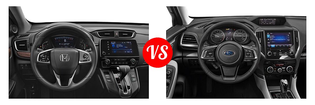 2021 Honda CR-V SUV EX vs. 2021 Subaru Forester SUV Limited - Dashboard Comparison