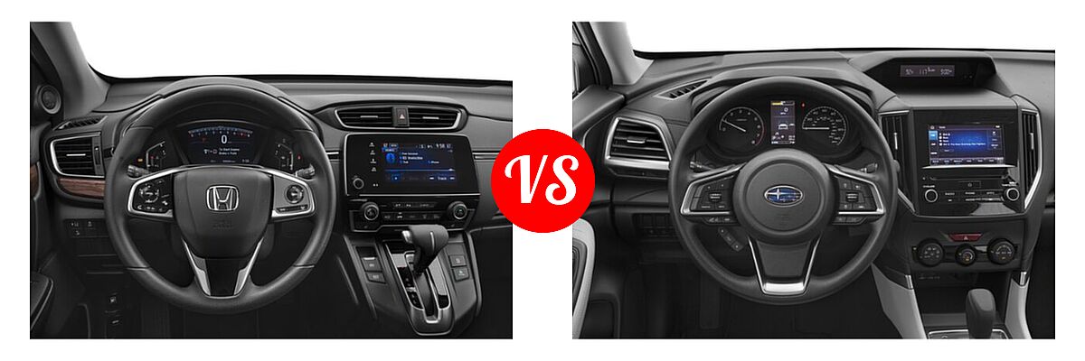 2021 Honda CR-V SUV EX vs. 2021 Subaru Forester SUV CVT / Premium - Dashboard Comparison
