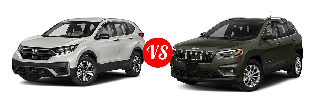2021 Honda CR-V SUV LX vs. 2021 Jeep Cherokee SUV Freedom - Front Left Comparison