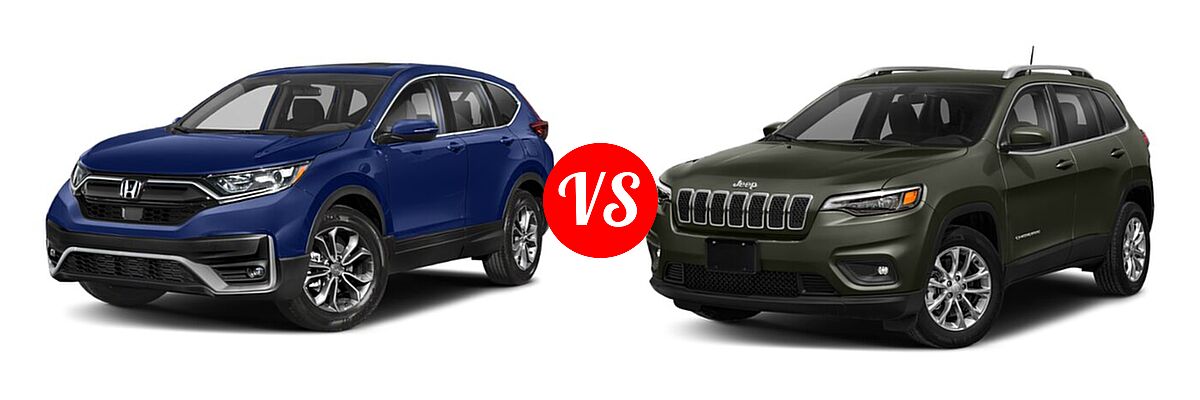 2021 Honda CR-V SUV EX vs. 2021 Jeep Cherokee SUV Freedom - Front Left Comparison
