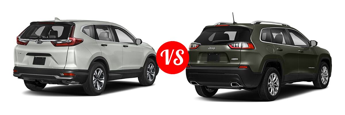 2021 Honda CR-V SUV LX vs. 2021 Jeep Cherokee SUV Freedom - Rear Right Comparison