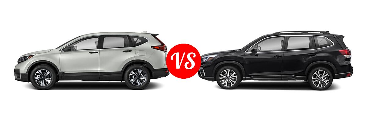2021 Honda CR-V SUV LX vs. 2021 Subaru Forester SUV Limited - Side Comparison