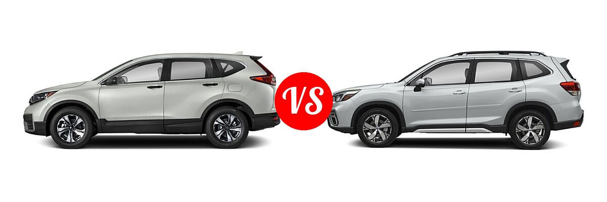 2021 Honda CR-V SUV LX vs. 2021 Subaru Forester SUV Touring - Side Comparison