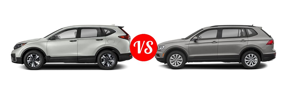 2021 Honda CR-V SUV LX vs. 2021 Volkswagen Tiguan SUV S - Side Comparison