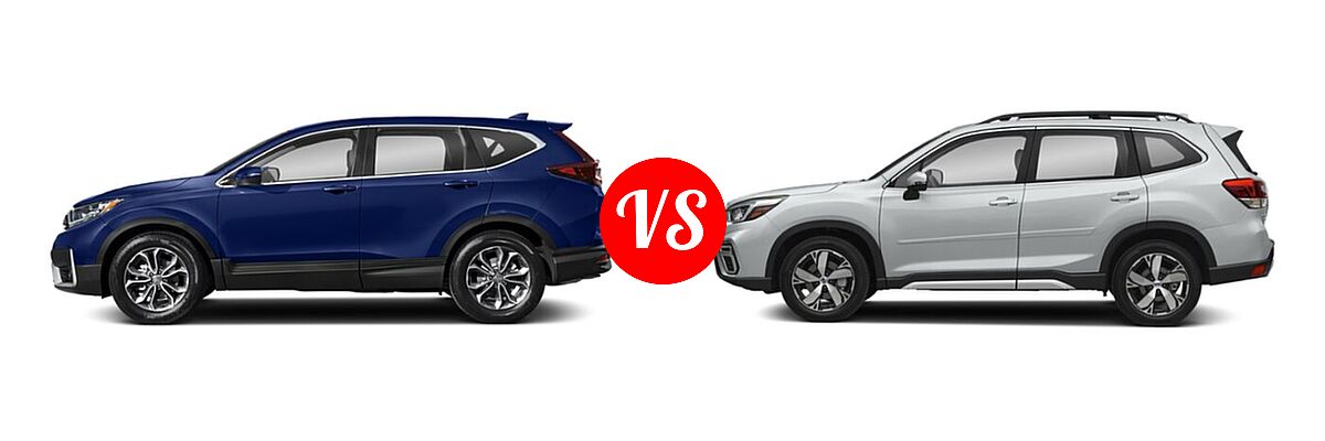 2021 Honda CR-V SUV EX vs. 2021 Subaru Forester SUV Touring - Side Comparison
