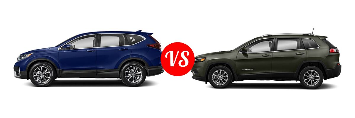 2021 Honda CR-V SUV EX vs. 2021 Jeep Cherokee SUV Freedom - Side Comparison