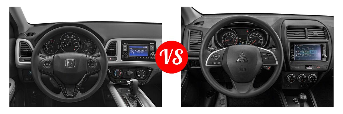 2021 Honda HR-V SUV LX vs. 2021 Mitsubishi Outlander Sport SUV ES / LE - Dashboard Comparison