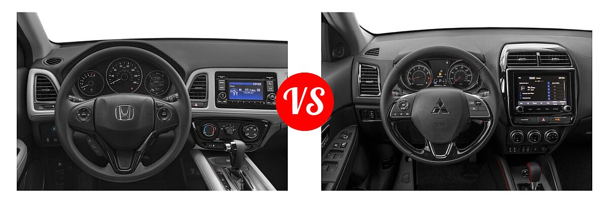 2021 Honda HR-V SUV LX vs. 2021 Mitsubishi Outlander Sport SUV BE - Dashboard Comparison