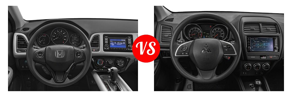 2021 Honda HR-V SUV LX vs. 2021 Mitsubishi Outlander Sport SUV S - Dashboard Comparison