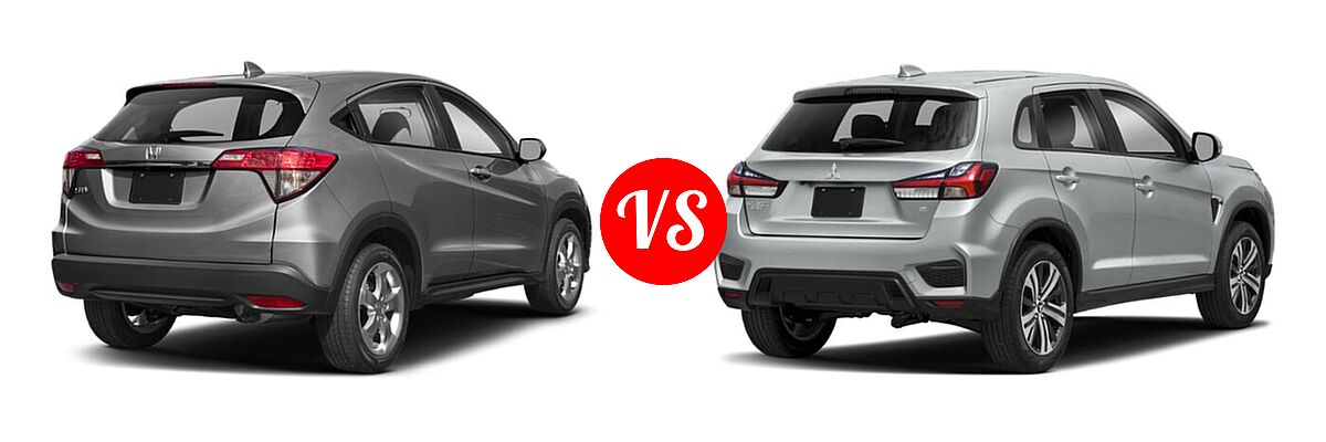 2021 Honda HR-V SUV LX vs. 2021 Mitsubishi Outlander Sport SUV GT / SE - Rear Right Comparison