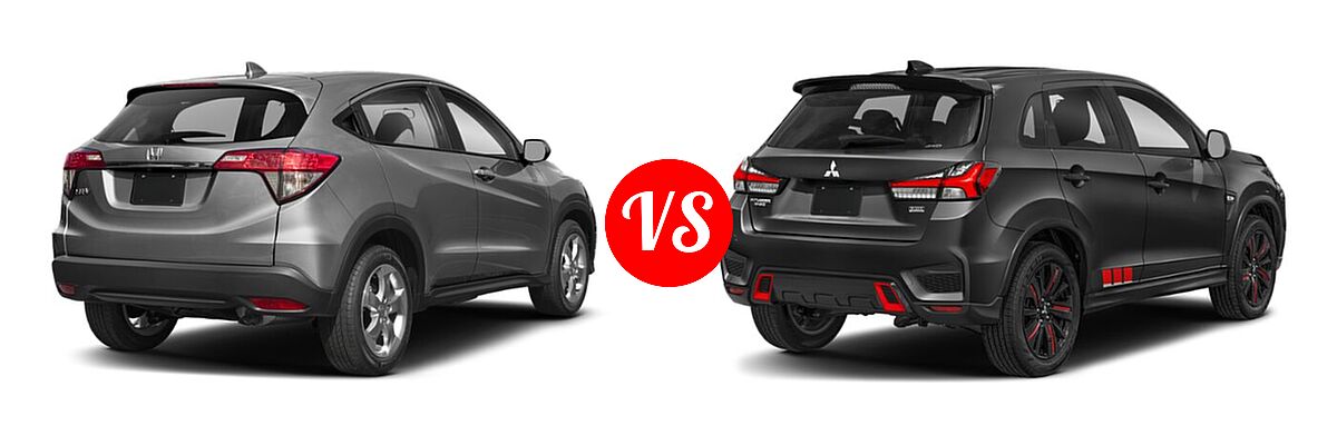 2021 Honda HR-V SUV LX vs. 2021 Mitsubishi Outlander Sport SUV BE - Rear Right Comparison