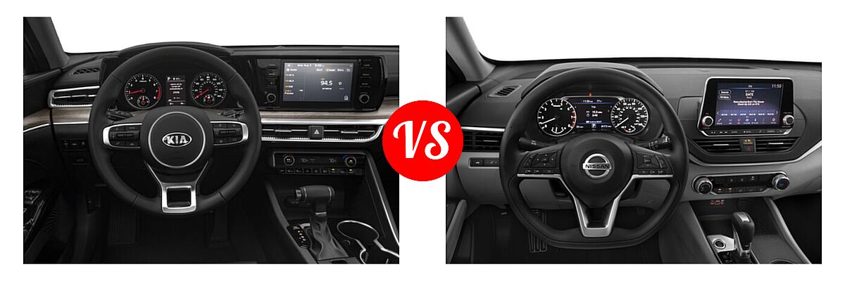2021 Kia K5 Sedan EX vs. 2021 Nissan Altima Sedan 2.5 S - Dashboard Comparison