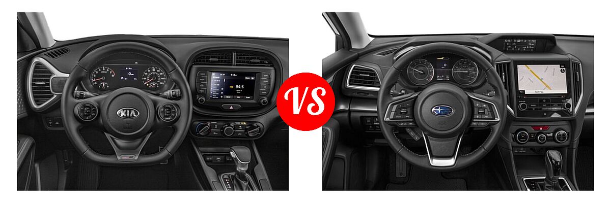 2021 Kia Soul Hatchback GT-Line vs. 2021 Subaru Impreza Hatchback Limited - Dashboard Comparison