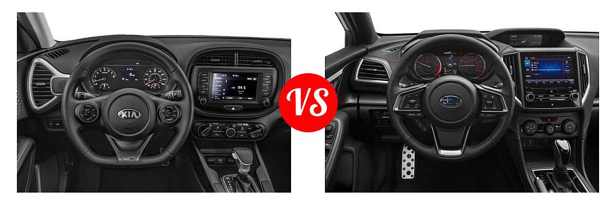 2021 Kia Soul Hatchback GT-Line vs. 2021 Subaru Impreza Hatchback Sport - Dashboard Comparison