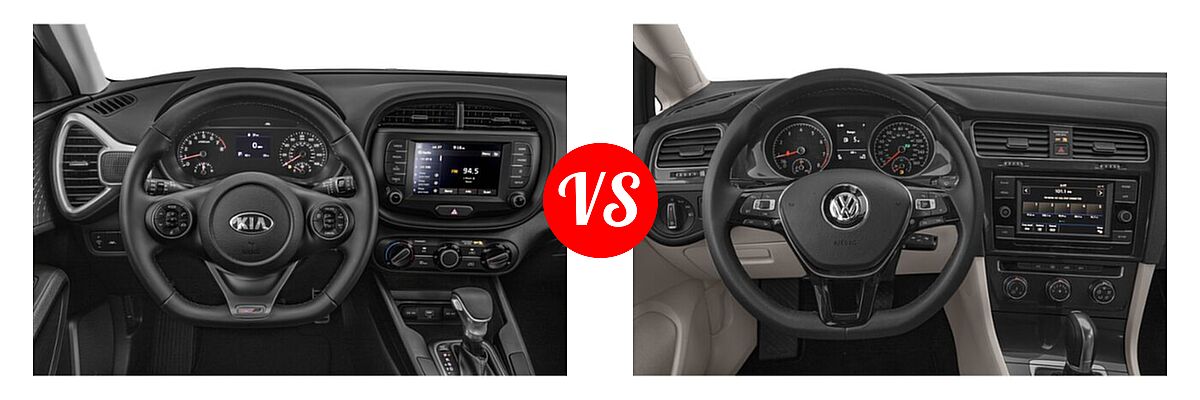 2021 Kia Soul Hatchback GT-Line vs. 2021 Volkswagen Golf Hatchback TSI - Dashboard Comparison
