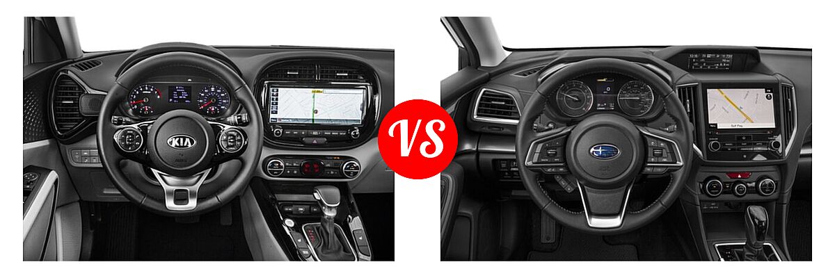 2021 Kia Soul Hatchback EX vs. 2021 Subaru Impreza Hatchback Limited - Dashboard Comparison