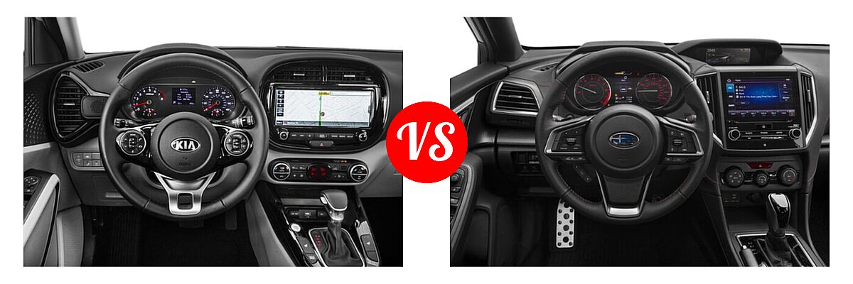 2021 Kia Soul Hatchback EX vs. 2021 Subaru Impreza Hatchback Sport - Dashboard Comparison