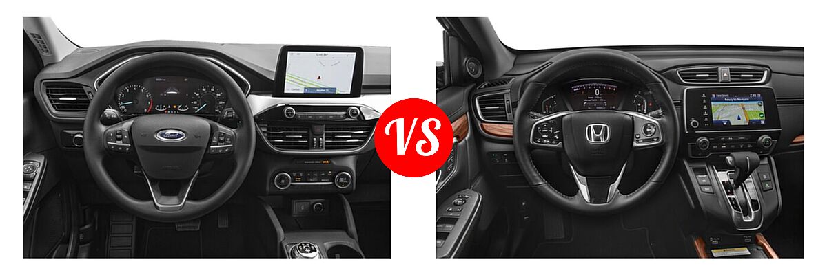 2021 Ford Escape SUV S / SE vs. 2021 Honda CR-V SUV Touring - Dashboard Comparison