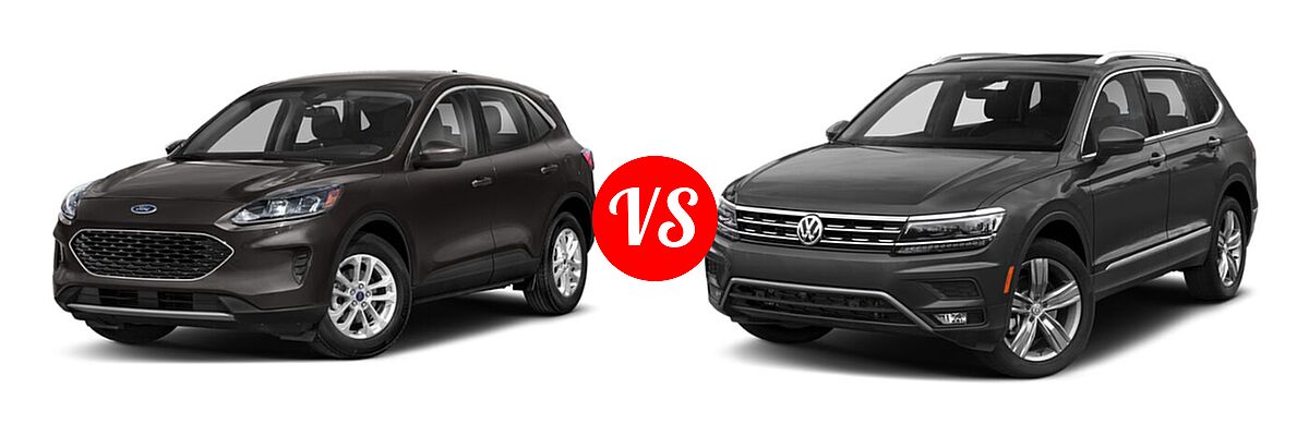 2021 Ford Escape SUV S / SE vs. 2021 Volkswagen Tiguan SUV SEL - Front Left Comparison