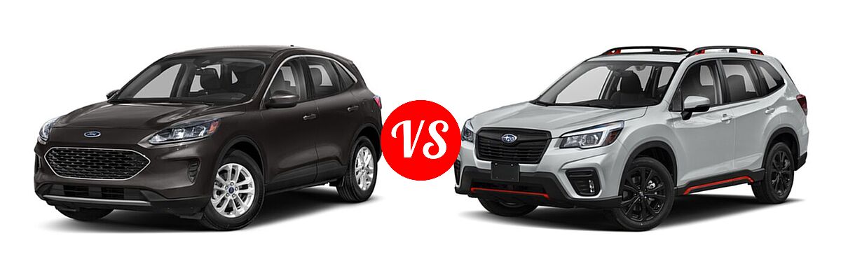 2021 Ford Escape SUV S / SE vs. 2021 Subaru Forester SUV Sport - Front Left Comparison
