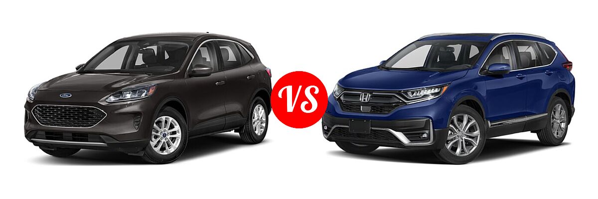 2021 Ford Escape SUV S / SE vs. 2021 Honda CR-V SUV Touring - Front Left Comparison