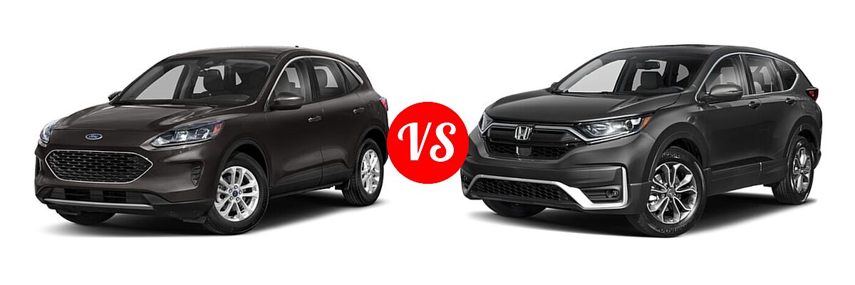 2021 Ford Escape SUV S / SE vs. 2021 Honda CR-V SUV EX-L - Front Left Comparison