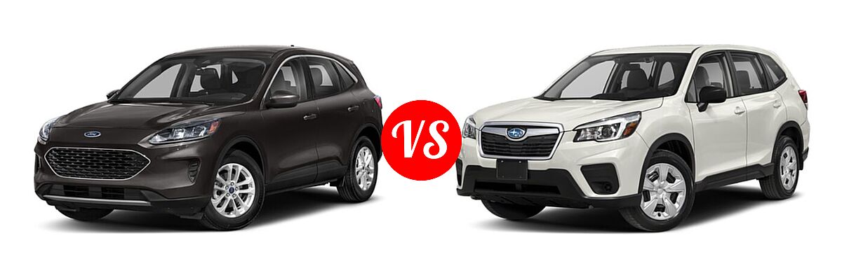 2021 Ford Escape SUV S / SE vs. 2021 Subaru Forester SUV CVT / Premium - Front Left Comparison