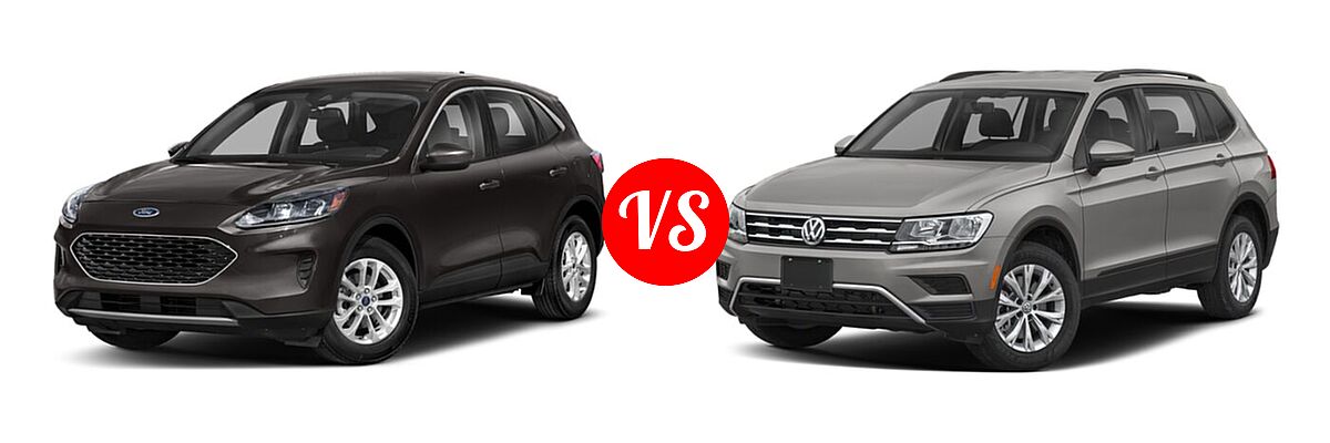 2021 Ford Escape SUV S / SE vs. 2021 Volkswagen Tiguan SUV S - Front Left Comparison