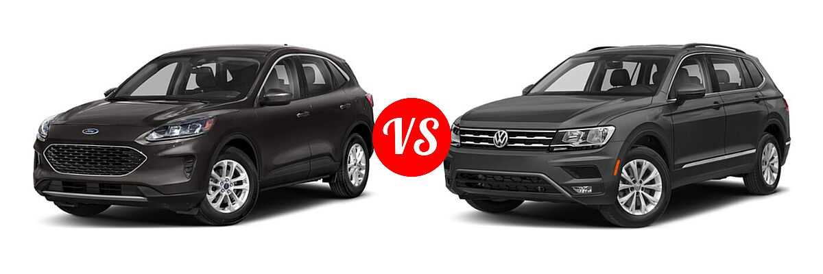 2021 Ford Escape SUV S / SE vs. 2021 Volkswagen Tiguan SUV SE - Front Left Comparison