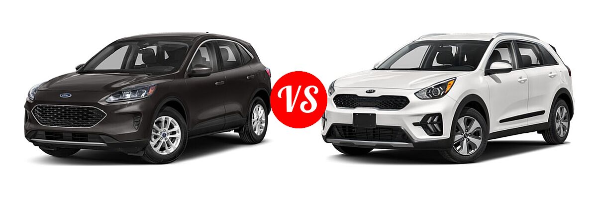 2021 Ford Escape SUV S / SE vs. 2021 Kia Niro SUV EX Premium / LX / LXS / Touring / Touring SE - Front Left Comparison