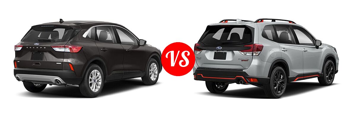 2021 Ford Escape SUV S / SE vs. 2021 Subaru Forester SUV Sport - Rear Right Comparison