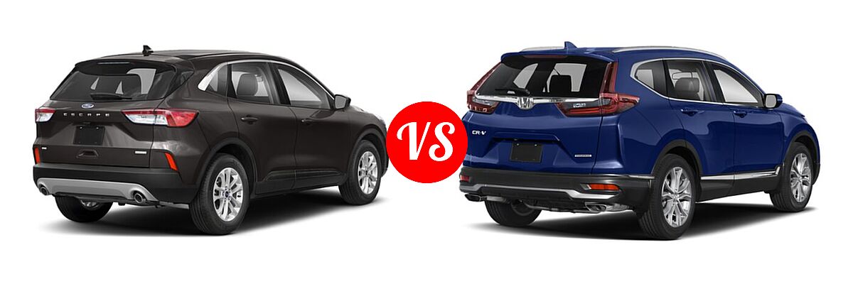 2021 Ford Escape SUV S / SE vs. 2021 Honda CR-V SUV Touring - Rear Right Comparison