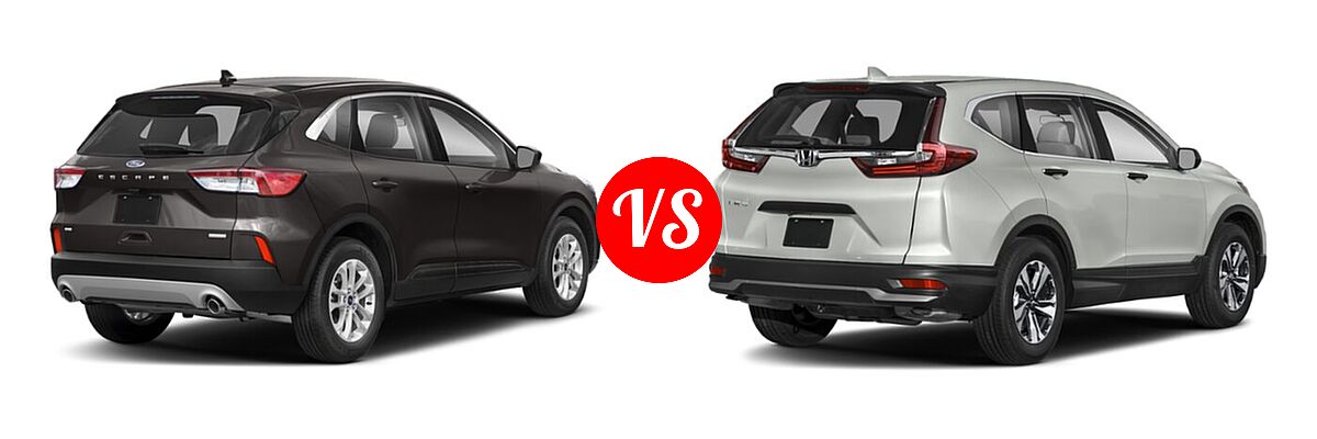 2021 Ford Escape SUV S / SE vs. 2021 Honda CR-V SUV LX - Rear Right Comparison