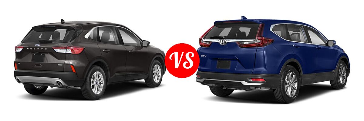 2021 Ford Escape SUV S / SE vs. 2021 Honda CR-V SUV EX - Rear Right Comparison