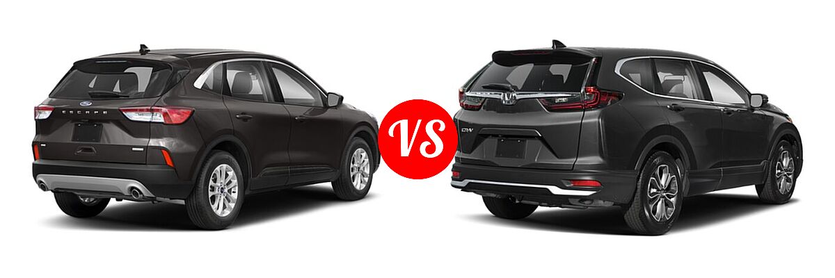 2021 Ford Escape SUV S / SE vs. 2021 Honda CR-V SUV EX-L - Rear Right Comparison