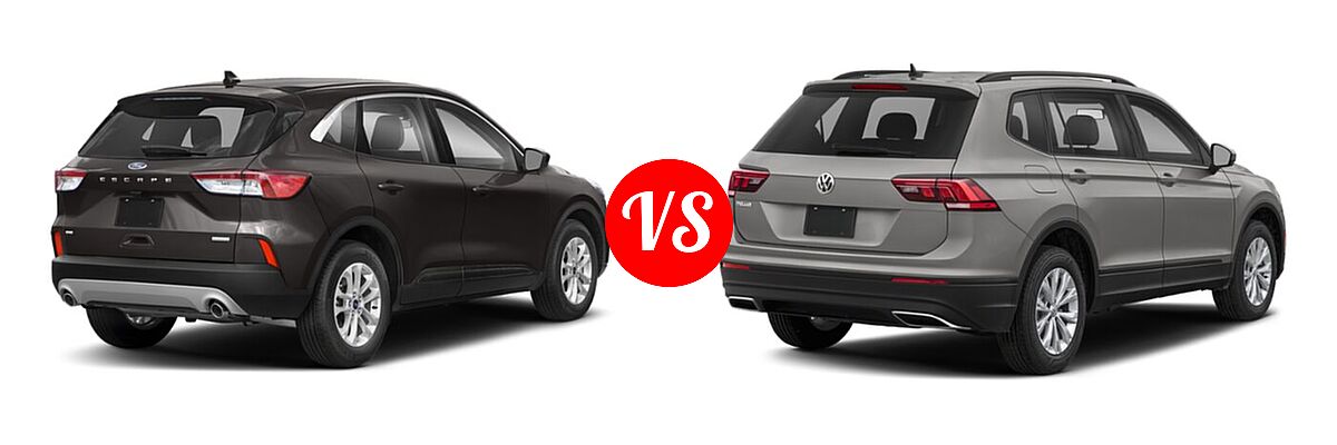 2021 Ford Escape SUV S / SE vs. 2021 Volkswagen Tiguan SUV S - Rear Right Comparison